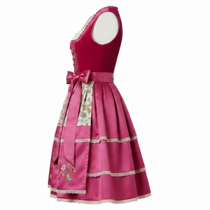 Vestido Dirndl para Mujer, Personalizado, Tela Transpirable, Bordado Alemán, Largo hasta la Rodilla, Sin Mangas, Traje Tradicional para Fiestas - Product Image 5
