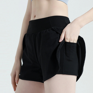 Shorts de sport personnalisés pour femmes, double couche, pour la course à pied, le fitness et le yoga, été - Product Image 2