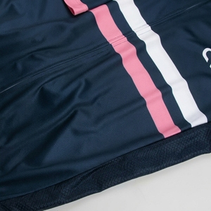 Maillot de cyclisme noir pour femme avec fermeture éclair sur le devant et ensemble de shorts assortis, respirant, manches longues, 100 % polyester, service OEM - Product Image 3
