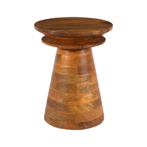 Awesome <b>Round</b> <b>Wooden</b> <b>Coffee</b> <b>Table</b> With Tapered Base Handmade Living Room Furniture Minimalist Design 15 Inch Top - Product Image 5