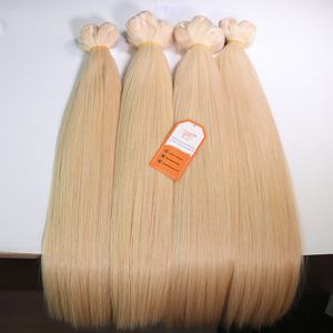 Blonde Remy vietnamien 100% Extensions de cheveux humains Double dessiné pur brut non transformé vierge cheveux Machine Double trame cheveux tissage - Product Image 1