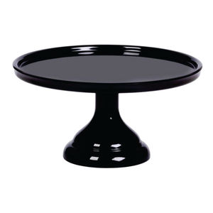 Soporte Moderno para Pastel de Metal Negro Brillante, Base Redonda, Bandeja para Exhibición de Postres, Soporte de Lujo para Pastel, Vajilla para Panadería, Bodas y Eventos - Product Image 1