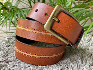 Nuevo cinturón de cuero con hebilla para hombre, cinturón informal Formal impecable de alta calidad, cinturón marrón de cuero genuino para hombre con hebilla ajustable - Product Image 4