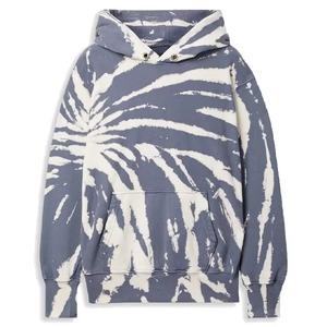 Women Tie Dye Hoodie Grey Cream Spiral Swirl Pullover Hooded Sweatshirt Ladies Oversized Kangaroo Pocket <b>Slate</b> Custom OEM - Product Image 1