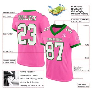 Meilleur prix pour les maillots de football américain personnalisés brodés, surdimensionnés, très demandés. - Product Image 3