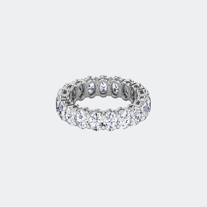 Bague éternité ovale sertie de pierres de 3,80 carats au total - Product Image 5