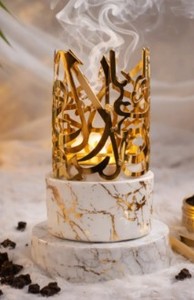 Luxury Bakhoor Burner Premium Bakhoor Burner Arabic Bakhoor Burner <b>Oud</b> Burner Incense Burner Decorative Bakhoor Burner Metal - Product Image 2