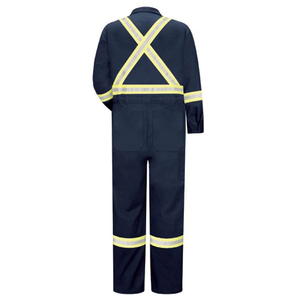 ชุดป้องกันความปลอดภัยแบบระบายอากาศได้ดี ทนไฟ มองเห็นได้ชัดเจน แขนยาว สำหรับงานอุตสาหกรรม ก่อสร้าง โรงงาน ชุดทำงานแบบยูนิเซ็กซ์ - Product Image 4