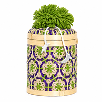 Boîte de rangement en bambou raffiné, accessoire décoratif charmant pour la maison, pour le Ramadan et l'Aïd Garangao, boîte cadeau islamique authentique