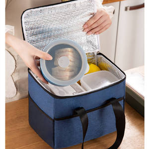 modern urban insulated picnic bag large capacity thermal organizer for fresh food <b>storage</b> and healthy outdoor dining lunch bag - Product Image 2