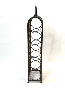 Porte-bouteilles à vin vintage en métal avec détails faits à la main, conçu pour les goûts sophistiqués et les présentations de luxe à la maison - Product Image 2