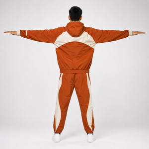 Conjunto de Chaqueta Cortavientos con Bloques de Color, Tela de Poliéster Impermeable, Diseño de Bloques de Color Multipanel, Logotipo Impreso Personalizado, Ropa OEM de Moda - Product Image 3