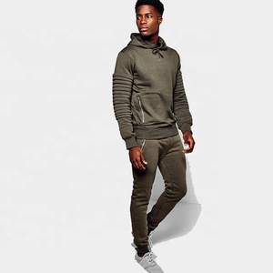 Men's Pullover Hoodie Tracksuit With Drawstring & Spring Sleeves Men's Sweat Suits With Pockets - Product Image 1