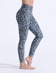 Leggings taille haute imprimé léopard pour femmes, vente en gros, vêtements de sport, pantalons de yoga avec poches - Product Image 2