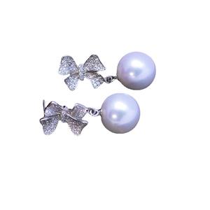 11-12MM Classic Edison Su Ear White Brightness Natural Daily Brand Price Performance <b>Pearl</b> <b>Earrings</b> with Slight Flaws - Product Image 4