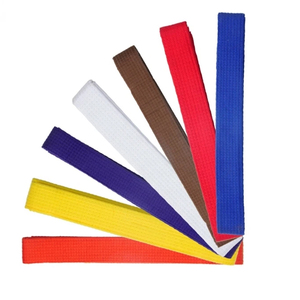 Custom Logo Multi-Color Stripe 100% Cotton Stretch Lightweight Breathable Durable Unisex Martial <b>Arts</b> Training Belt Judo BJJ - Product Image 3