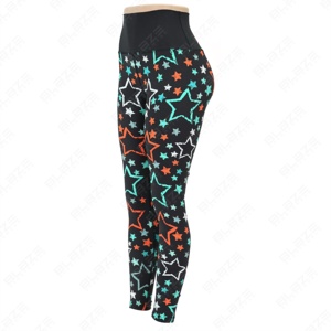 Leggings de yoga Blaze Fight Wear, taille haute, respirants, anti-transpiration, grande taille, taille élastique, effet push-up, impression personnalisée OEM - Product Image 5