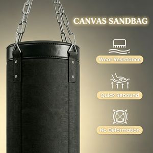 Support de sac de frappe en cuir PU avec logo personnalisé et sac de sable pour entraînement de kickboxing, fitness et MMA en salle de sport - Product Image 3