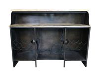 Comptoir de bar en fer et bois, aspect vintage