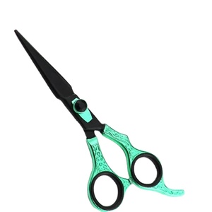 Tijeras personalizadas profesionales de acero inoxidable negro mate al por mayor, tijeras de peluquería para corte de pelo con caja - Product Image 1