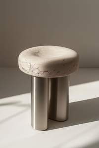 Tabouret en aluminium brossé de haute qualité à vendre, mobilier de qualité supérieure, tabouret en métal, assise finition dorée, ottoman, tabourets en laiton - Product Image 2