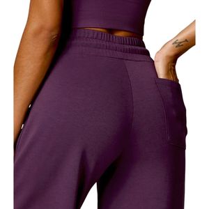 Pantalon de jogging décontracté surdimensionné en coton pour femme, taille haute avec cordon de serrage, OEM ODM - Product Image 5