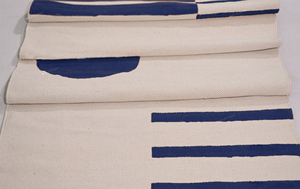 Cotton Handmade Modern Style Non-Slip Eco-Friendly Flat Pile Custom Area <b>Rug</b> for Kitchen & <b>Hallway</b> <b>Runner</b> Blue - Product Image 4