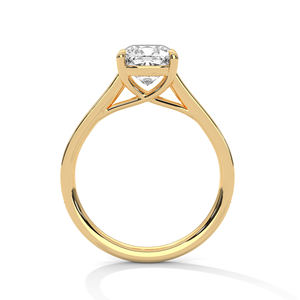 Anillo Exclusivo de Oro Amarillo de 14k con Corte Cojín, Certificación GRA, Anillo Elegante y Brillante, Ideal para Compromiso, Boda y Fiestas - Product Image 3
