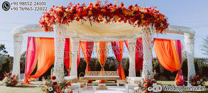 Mandap de mariage en fibre de cristal Fusion, professionnel, léger, taille personnalisée, décoration de mariage de luxe - Product Image 4