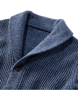 Winter Solid Warm Men's <b>Cardigan</b> <b>Sweater</b> Coat Knitted Turtleneck Wool/Acrylic Quick Dry Breathable Customizable - Product Image 5