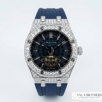Audemars Piguet Luxus-Antik-Kristall-Labordiamant-Legierung Quarz-Sport-Modeuhr für Herren und Damen – Iced Hip Hop Silikon