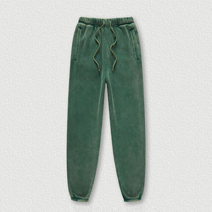 Heavyweight Regular Fit Custom Acid Wash Waterproof Cotton Sweatpants 240g Plain <b>Wide</b> <b>Leg</b> <b>Men</b> <b>Trousers</b> High Quality Pants - Product Image 3