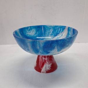 Polished Resin Fruit <b>Bowl</b> for Kitchen Counter or Party Decorative Centerpiece BY Handmade Collection - Product Image 2