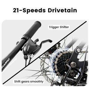 Bicicletta da Montagna 27.5 Pollici con Sospensione Completa, Doppi Ammortizzatori Anteriori e Posteriori, Freni a Disco Meccanici, 27 Velocità, Progettata per Ciclisti Esperti - Product Image 6
