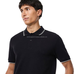 Nardon Apparel T-shirts polo à manches courtes en coton personnalisé 240g pour hommes T-shirts polo en tissu pour hommes - Product Image 5