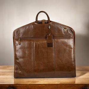 Sac de transport pour costume en cuir véritable fait main, léger et de luxe, avec fermeture éclair robuste, idéal pour les voyages décontractés, vente en gros - Product Image 4