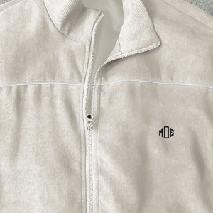 Premium Knitted Cotton Men's Two Piece <b>Zipper</b> <b>Jacket</b> and Wide Leg Pant Custom Logo Breathable Fleece Hoodies Sets Manufacturer - Product Image 2