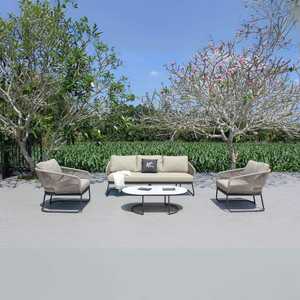 Conjunto de Sofás de Exterior Modernos Corsica con Estructura de Metal con Recubrimiento en Polvo - Product Image 1