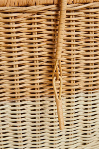 Coffre de rangement en rotin naturel pour enfants, panier de rangement coloré avec couvercle. - Product Image 3