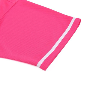 Camiseta de Béisbol Rosa Sólido con Detalles en Blanco, Ropa Deportiva Unisex Vibrante para Eventos Promocionales y Moda de Equipo - Product Image 3