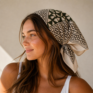 New Geometric Pattern Cotton Bandana <b>Square</b> <b>Scarf</b> Multifunctional Casual Wear Neckerchief Four Unisex Style Wrap Summer Winter - Product Image 1