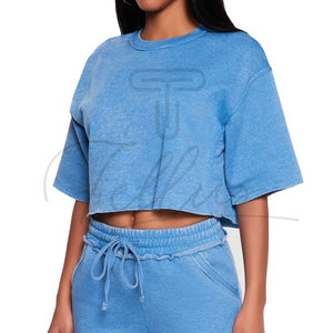 High Quality New Stylish Women Summer Formal <b>Crop</b> <b>Top</b> Breathable Eco-Friendly Quick Dry Customizable Acid Wash Unique Design - Product Image 4
