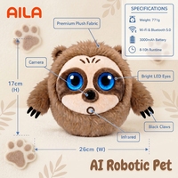 CADOTHY AILA Compagnon en peluche intelligent à reconnaissance faciale, compagnon émotionnel câlin, adapté à tous les âges, 36+ langues