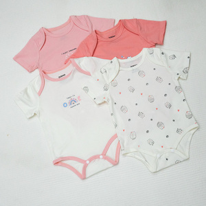 Ensemble de Combinaisons pour Bébé ALB21 (4 Pièces) Motif Cartoon Unisexe Manches Courtes Tissu Tricoté en Mélange de Bambou Respirant Toutes Saisons - Product Image 2
