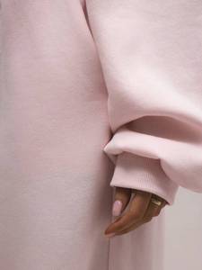 Sudadera con Capucha Extra Grande para Mujer, Color Rosa Pastel, 100% Algodón Felpa, 400GSM, Hombros Caídos, Estilo Urbano Personalizado, Ropa de Invierno - Product Image 6