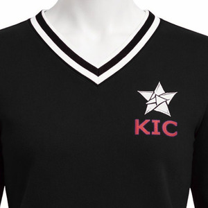 Sudadera informal de manga larga con cuello en V, de algodón de alta calidad, con ribetes acanalados, para mujer. - Product Image 2