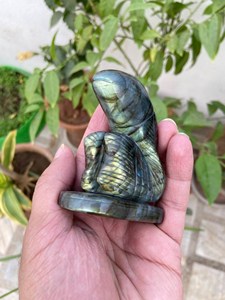 Figura de Delfín de Labradorita |   Escultura Marina de Cristal Tallada a Mano para Coleccionistas y Minoristas de Regalos - Product Image 3