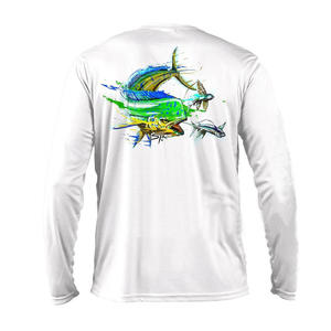 Camiseta de Pesca de Manga Larga para Hombre OEM ODM con Cierre de 1/4, Protección UV UPF 50+, Estampado de Peces por Sublimación, Secado Rápido, Jersey de Alto Rendimiento - Product Image 6