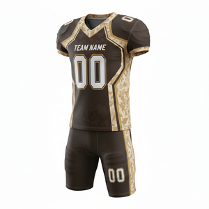 Uniforme de Fútbol Americano Personalizable 100% Poliéster, Conjunto de Camiseta y Pantalones Cortos, Posición del Logotipo Frontal, Cintura Elástica, Precio Económico, Venta al Por Mayor - Product Image 3