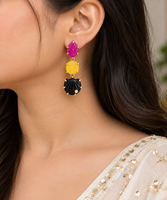 Boucles d'oreilles pendantes tendance pour femmes, en pierres précieuses naturelles (jade, onyx), forme feuille, ovale, coquillage, laiton plaqué or, bijoux